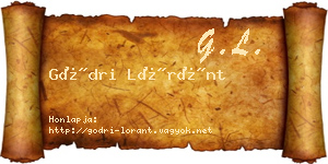 Gödri Lóránt névjegykártya